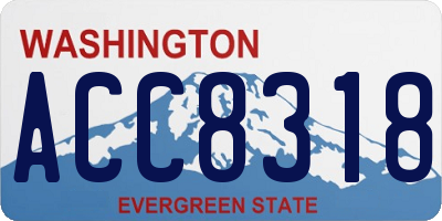 WA license plate ACC8318