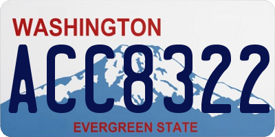 WA license plate ACC8322