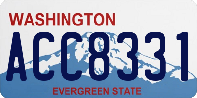 WA license plate ACC8331