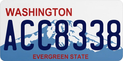 WA license plate ACC8338