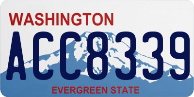 WA license plate ACC8339
