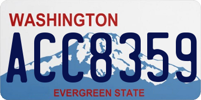 WA license plate ACC8359