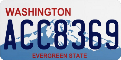 WA license plate ACC8369