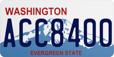 WA license plate ACC8400