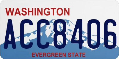 WA license plate ACC8406