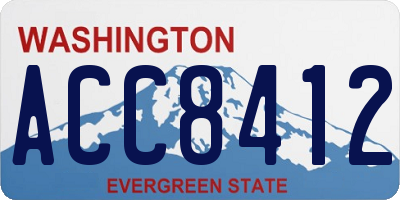 WA license plate ACC8412