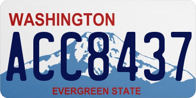 WA license plate ACC8437