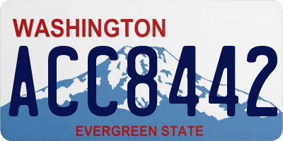 WA license plate ACC8442