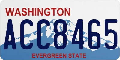 WA license plate ACC8465