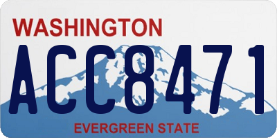 WA license plate ACC8471