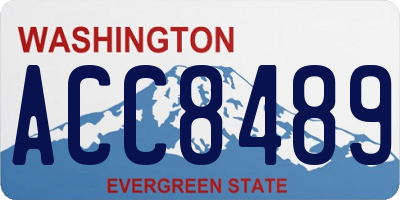 WA license plate ACC8489