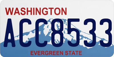 WA license plate ACC8533