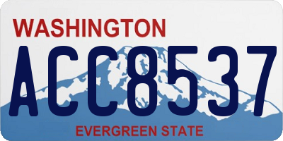 WA license plate ACC8537