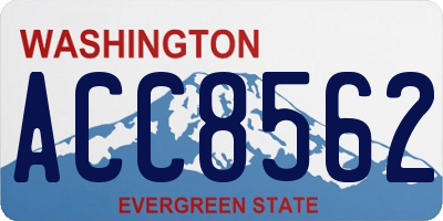 WA license plate ACC8562