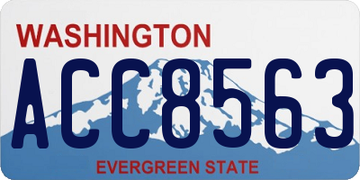 WA license plate ACC8563