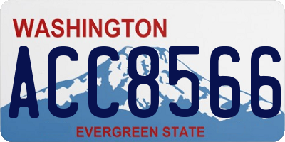 WA license plate ACC8566