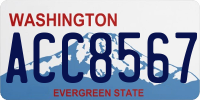 WA license plate ACC8567