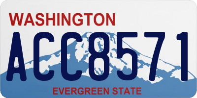 WA license plate ACC8571