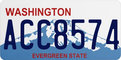 WA license plate ACC8574