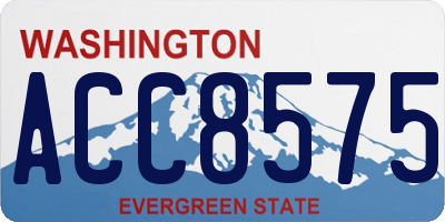 WA license plate ACC8575
