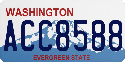 WA license plate ACC8588