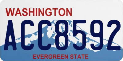 WA license plate ACC8592