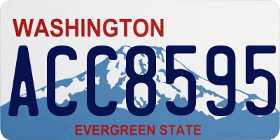WA license plate ACC8595