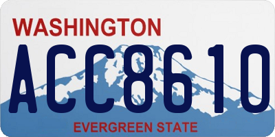 WA license plate ACC8610