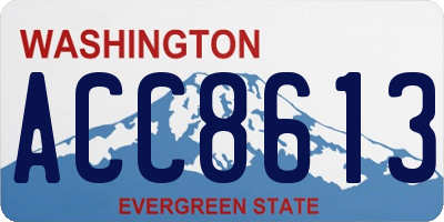 WA license plate ACC8613