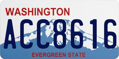 WA license plate ACC8616