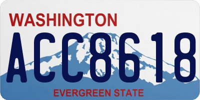 WA license plate ACC8618