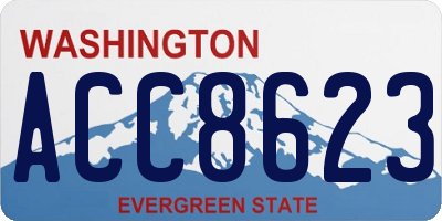 WA license plate ACC8623