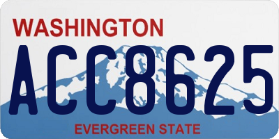 WA license plate ACC8625