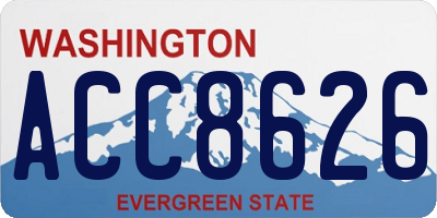 WA license plate ACC8626