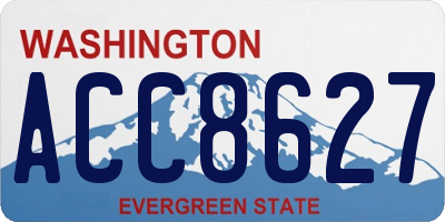WA license plate ACC8627