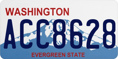 WA license plate ACC8628