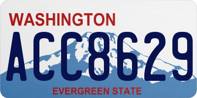 WA license plate ACC8629