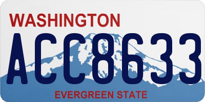 WA license plate ACC8633
