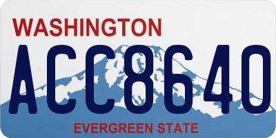 WA license plate ACC8640
