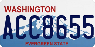 WA license plate ACC8655