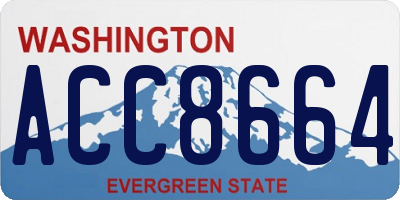 WA license plate ACC8664