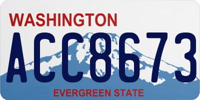 WA license plate ACC8673