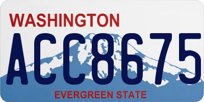 WA license plate ACC8675