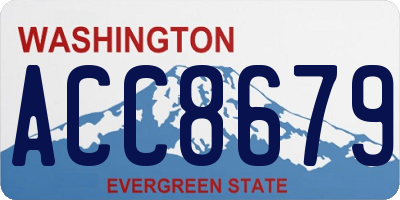 WA license plate ACC8679