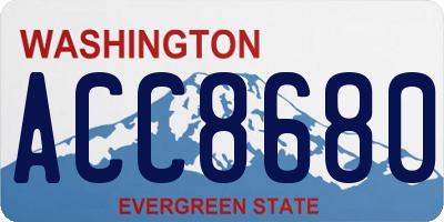 WA license plate ACC8680