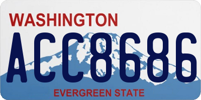 WA license plate ACC8686