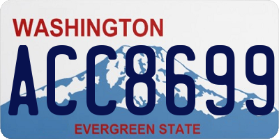 WA license plate ACC8699