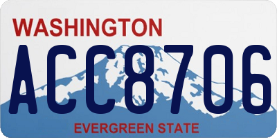 WA license plate ACC8706