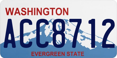 WA license plate ACC8712