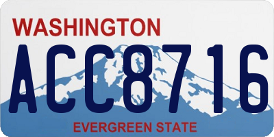 WA license plate ACC8716